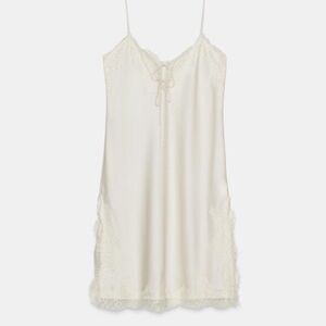 ZARA COLLECTION CREAM LACE CAMI DRESS